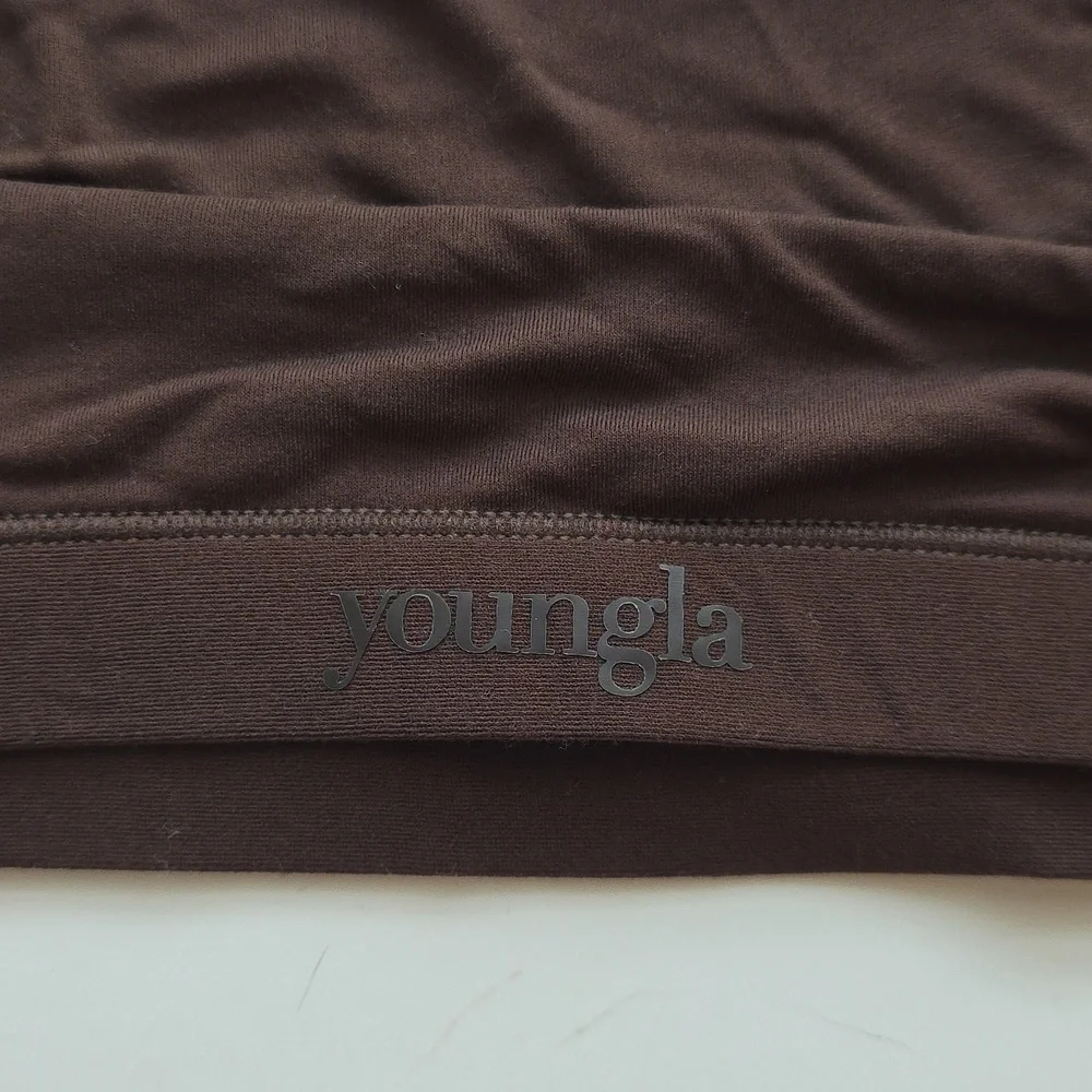 YoungLA Chocolate Brown Sports Bra Small G103 - Picture 4 of 4
